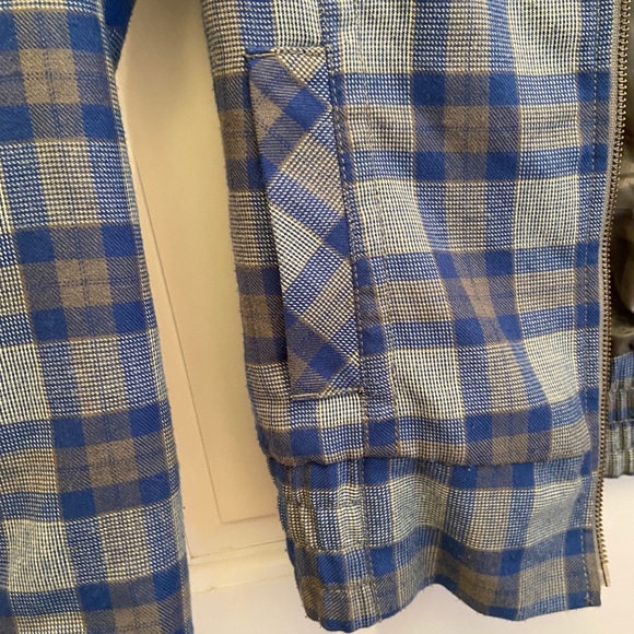 COPY - Vintage Rubbish Blue Plaid Collared Jacket - Picture 4 of 4